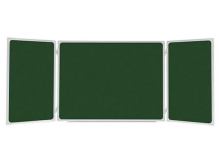 Trijų dalių žalia kreidinė magnetinė lenta 150*100 cm bendras 3 m