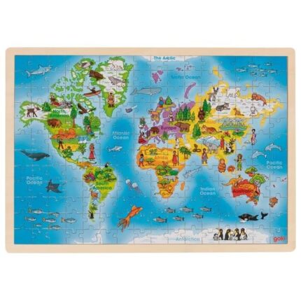 Medinė dėlionė "Pasaulio žemėlapis"