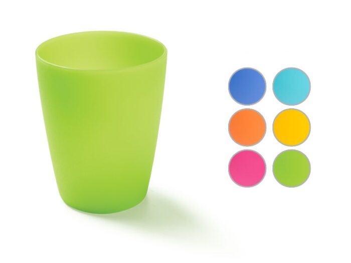 Įvairiaspalviai plastikiniai puodeliai TP1625