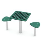 Staliukas- šaškių ar šachmatų lenta su kėdutėmis 0817 R
