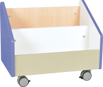 Mobili bibliotekėlė - spintelė Quadro su ratukais įvarių spalvų - 092130 Mėlyna