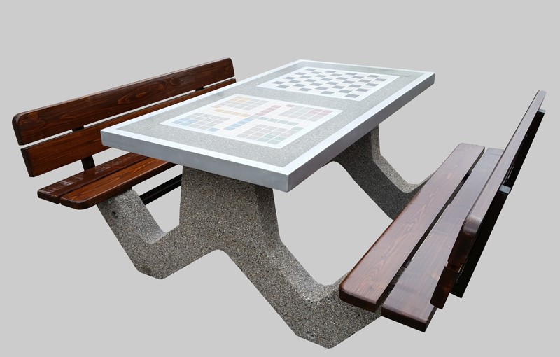 SL013B-2 Betoninis stalas su dviem žaidimų lentom SL013C - Image 1