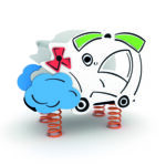 Dvivietės balansinės sūpynės spyruokliukas Malūnsparnis 0682