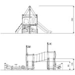 Kompleksinė lauko žaidimų aikštelė smėliadėžė WD1415 R - Image 2