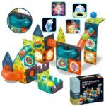 Magnetinis vitražinis konstruktorius 75 vnt. 40000