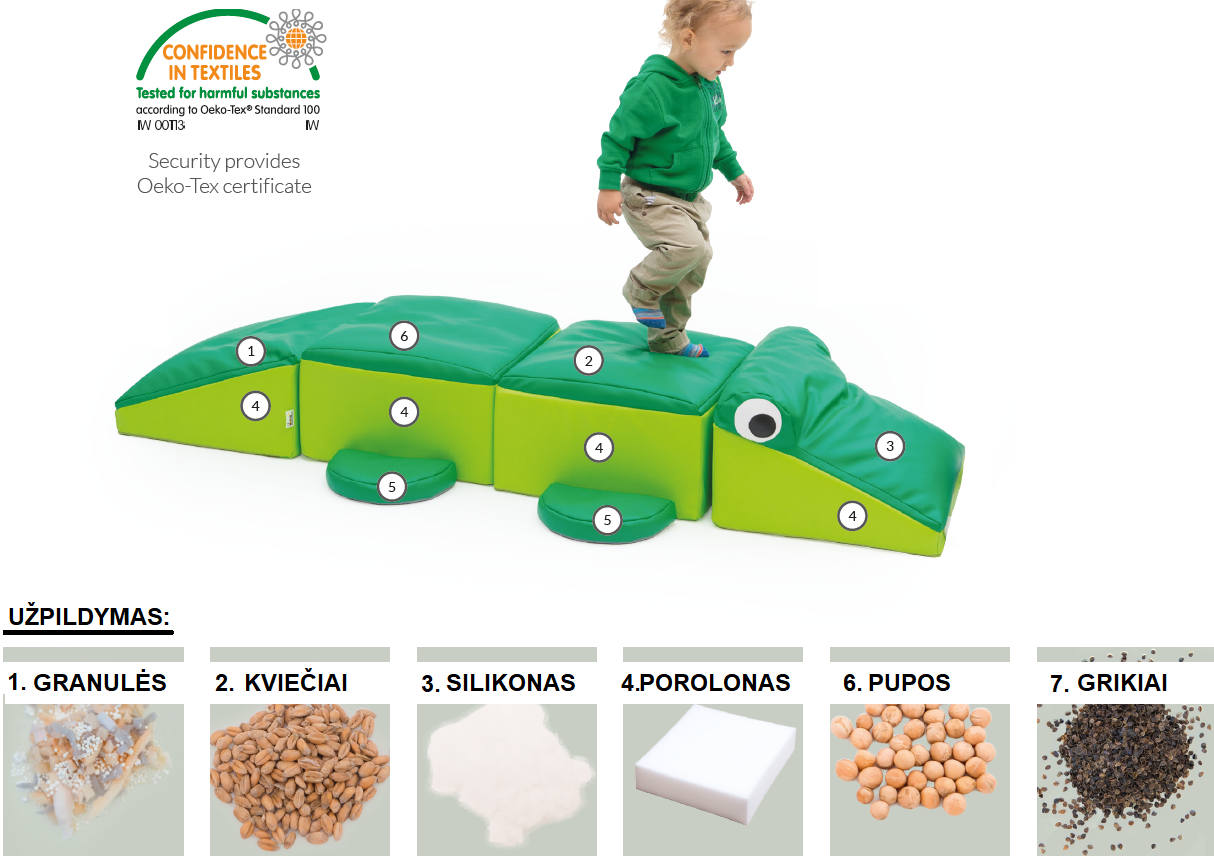 46405601 Sensorinis reabilitacinis suoliukas "Krokodilas" 855384 4640560 - Image 1