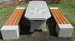 Betoninis poilsio stalas su dviem žaidimų lentomis SL009 - Image 2