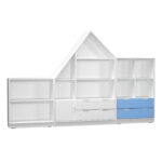 Baldų komplektas Quadro su stalčiais / įvairių spalvų - Image 2