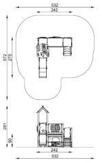 Kompleksinė lauko žaidimų aikštelė ZZPL/0029 - Image 3