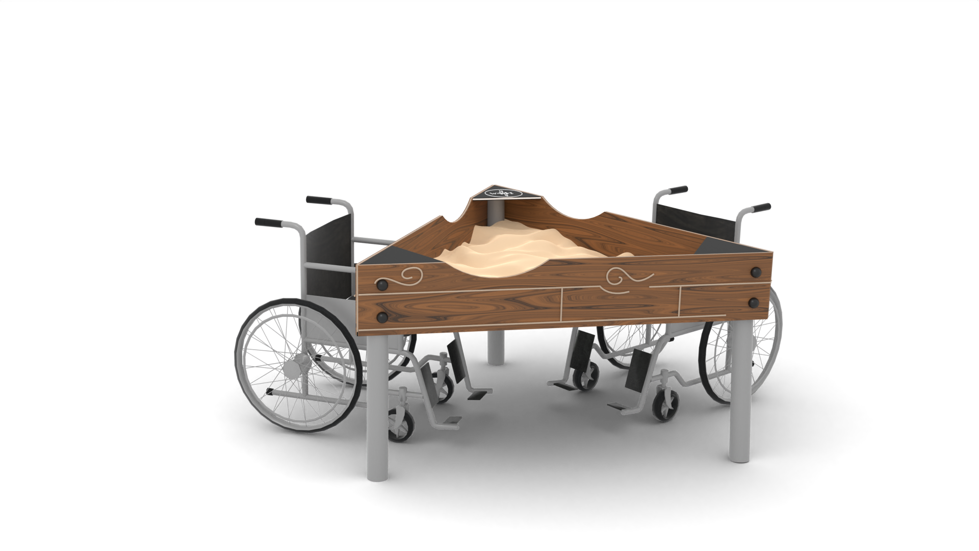 piaskownica_os_niep Smėlio dėžė pritaikyta neįgaliesiems PS-048 - Image 1