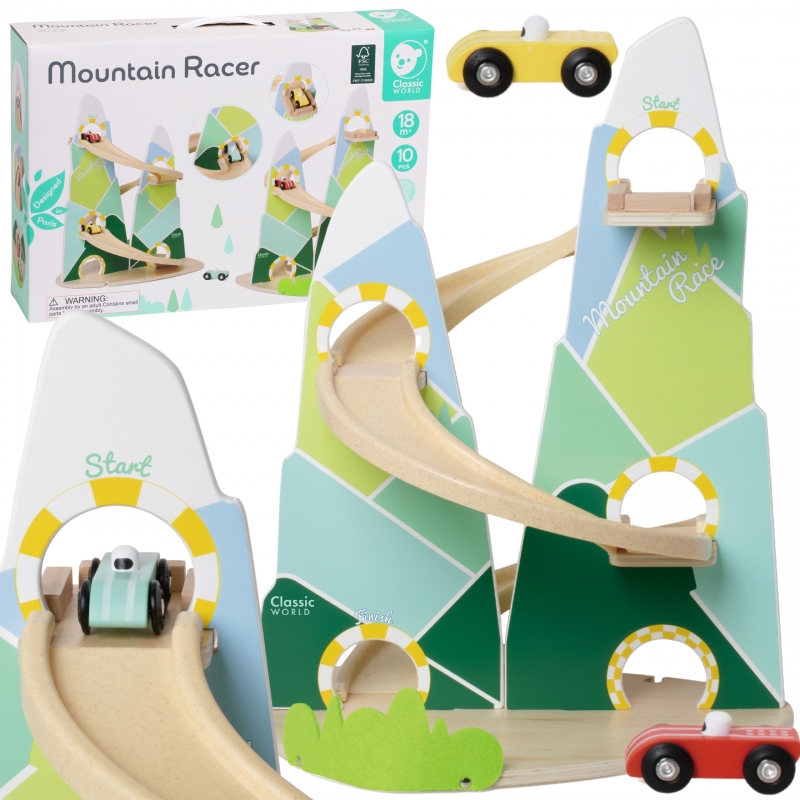 classic-world-drewniany-tor-samochodowy-gorski-wyscig Automobilių trasa CW20231 - Image 1