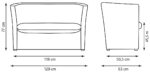Eko odos CLUB dvivietė sofa įvairų spalvų - Image 3