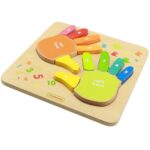 Edukacinė medinė pirštų skaičiavimo lenta MK01733 - Image 5