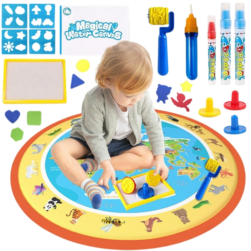 export WOOPIE Magic Water Painting Mat Round ZOO 23 pcs. - Image 1