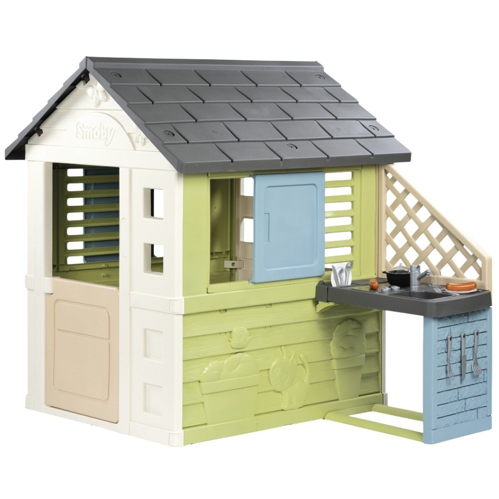export SMOBY Sodo Namelis su Virtuve + 17 Priedų 810738 - Image 1