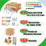 MASTERKIDZ Medinis Edukacinis Stalas + STEM Sienos Priedai + 563 Blokai ME25319-2 - Image 2