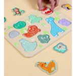 Medinė montessori dėlionė Gyvūnai CW40069 - Image 3