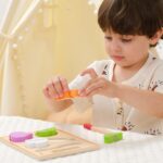 Medinė montessori edukacinė dėlionė Pjaustomos daržovės 44790 - Image 3