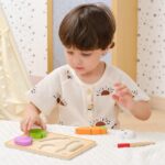 Medinė montessori edukacinė dėlionė Pjaustomos daržovės 44790 - Image 6