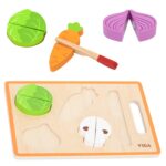 Medinė montessori edukacinė dėlionė Pjaustomos daržovės 44790 - Image 7