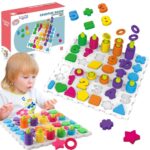 Montessori dėlionė rūšiuotojas formos ir skaičiai 139 vnt. 54153 - Image 3