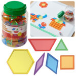 Montessori Mozaikos Blokelių Rinkinys 140 vnt. ME30368