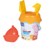 SMOBY Peppa Pig smėlio vežimėlis su kibiru ir priedais 867021 - Image 3