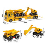 Statybinės technikos rinkinys su autovežiu, ekskavatoriumi ir savivarčiu 55358 - Image 8