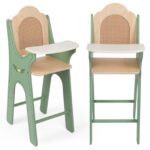 Vintažinė medinė lėlės maitinimo kėdutė CW50631 - Image 6