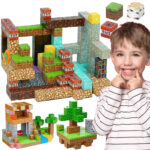 WOOPIE magnetiniai konstrukciniai blokai 3D kubai edukacinis rinkinys 63 vnt. 55914