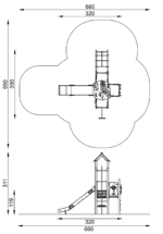 Kompleksinė lauko žaidimų aikštelė ZZPL/0042 - Image 3