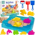 Kinetinio smėlio 0.5 kg rinkinys su formelėmis 548010