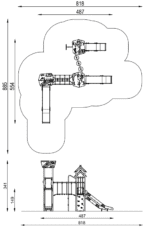 Kompleksinė lauko žaidimų aikštelė ZZPL/0037 - Image 3
