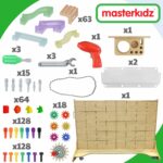 MASTERKIDZ Dvipusė pastatoma  STEAM mokymosi lenta 166 x 125 cm + priedų rinkinys ME32324 - Image 3