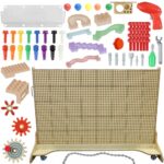 MASTERKIDZ Dvipusė pastatoma  STEAM mokymosi lenta 166 x 125 cm + priedų rinkinys ME32324