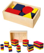 Mediniai blokai Geometrinės figūros  56164_VIGA