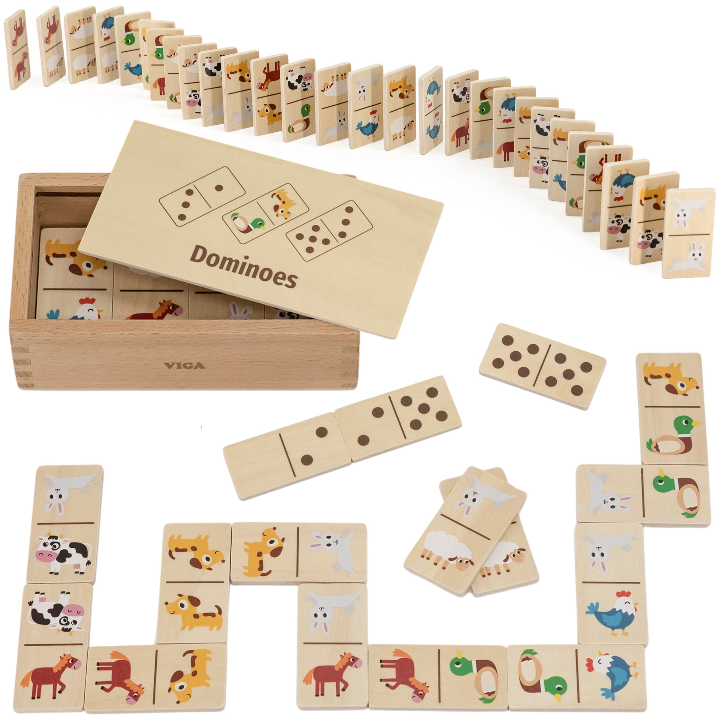 export Medinis Domino 2 in 1 gyvūnai ir skaičiai 44781 - Image 1