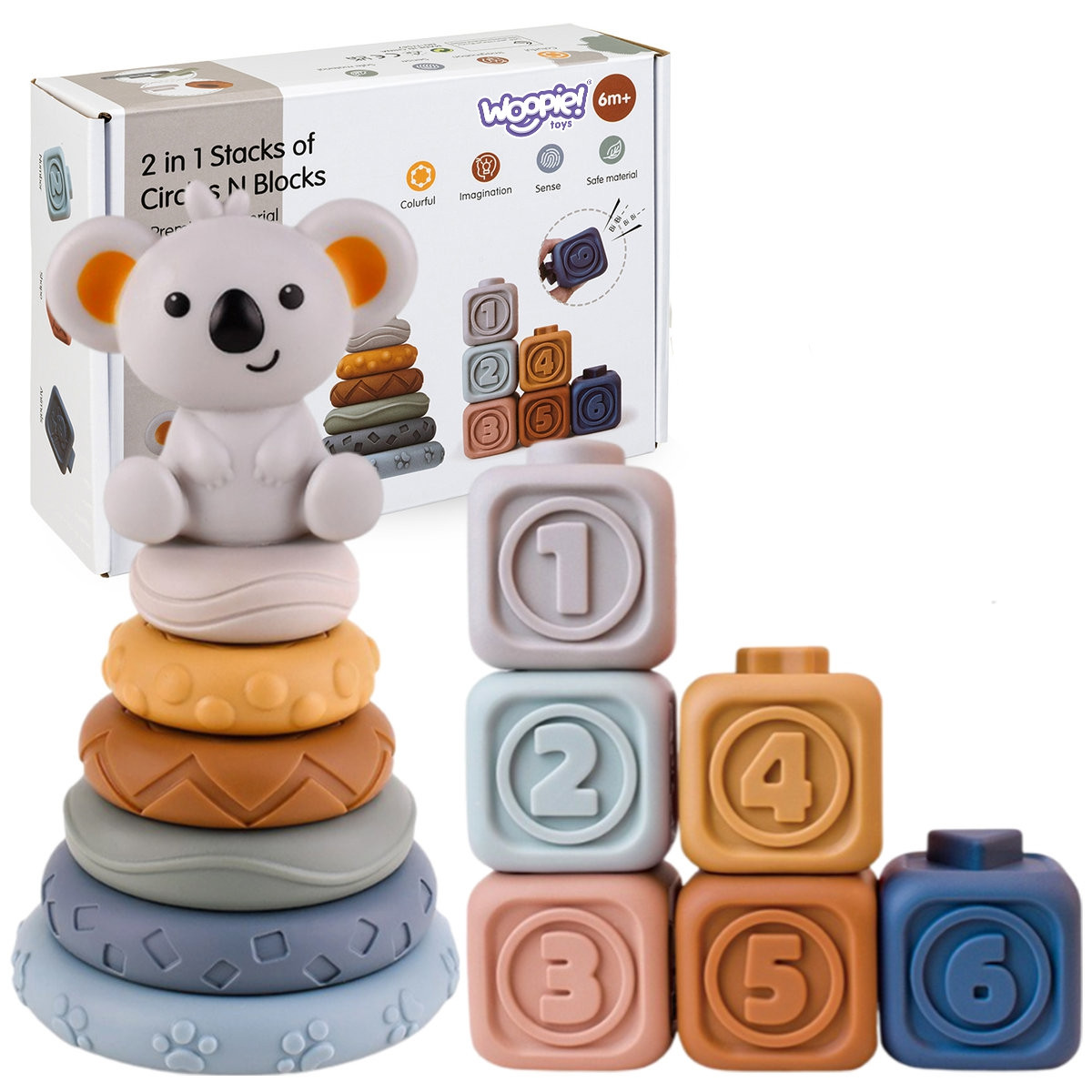 export Minkšti jutiminiai kubeliai 3-in-1 Meškiuko Rinkinys 51718 - Image 1