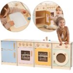 Medinis virtuvės rinkinys XL Skalbimo Mašina Viryklė Indaplovė 44247