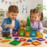 Magnetiniai Konstrukciniai Blokai 3D Edukacinis Rinkinys Pilis 30 vnt. 54962 - Image 2