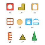 Magnetiniai Konstrukciniai Blokai 3D Edukacinis Rinkinys Pilis 30 vnt. 54962 - Image 5