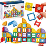 Magnetiniai Statybiniai Blokai 3D Edukacinis Rinkinys Pilis 100vnt. 54856