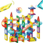 Magnetiniai Statybų Blokai 3D Edukacinis Rinkinys Kamuoliukų Takas 105 vnt. 54849 - Image 2