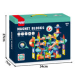 Magnetiniai Statybų Blokai 3D Edukacinis Rinkinys Kamuoliukų Takas 105 vnt. 54849 - Image 4