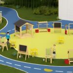 Didelis Medinis Namas Pavėsinė Žaidimų aikštelė CW70272 - Image 3