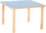Flexi kvadratinis stalas 80 × 80 cm – HPL skirtingų spalvų