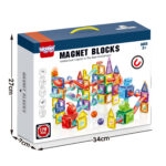 Magnetinės konstrukcijos blokeliai 3D Kamuolių Takas 170 vnt. 54863 - Image 9