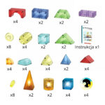 Magnetiniai konstrukciniai blokai 3D  63 vnt. 54887 - Image 4
