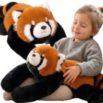 Svorinis pliušinis žaislas Raudonoji panda, 2,5 kg