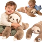 Svorinis pliušinis žaislas Tinginys, 2,5 kg
